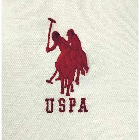 U.S. Polo Assn Polo Men's XL Slim Fit Short Sleeve Large Embroidered Pony White - Picture 2 of 9